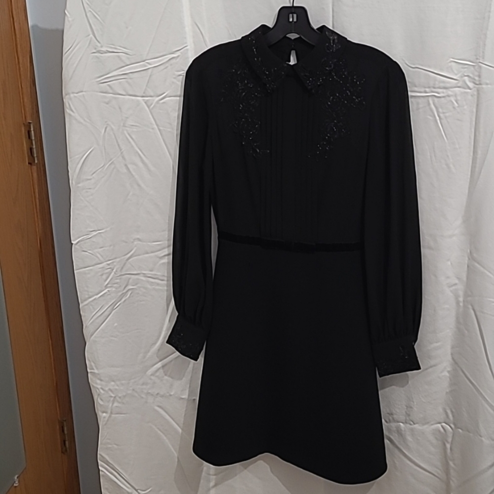 Women's Ted Baker Black Embroidered Dress Size 0